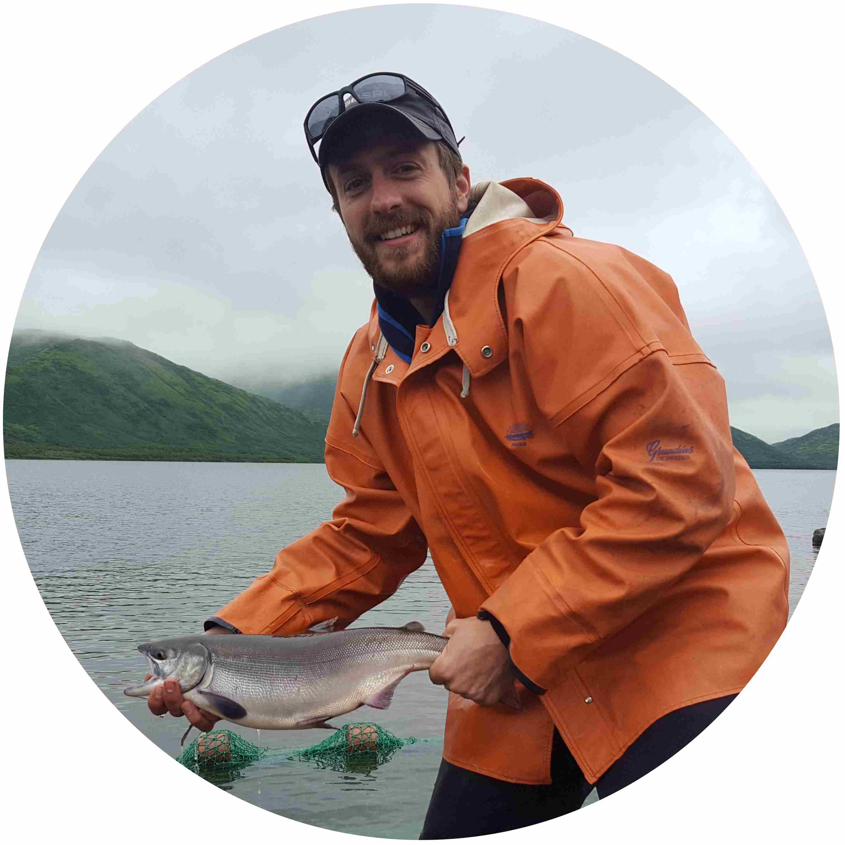 Justin Priest with a Sockeye Salmon